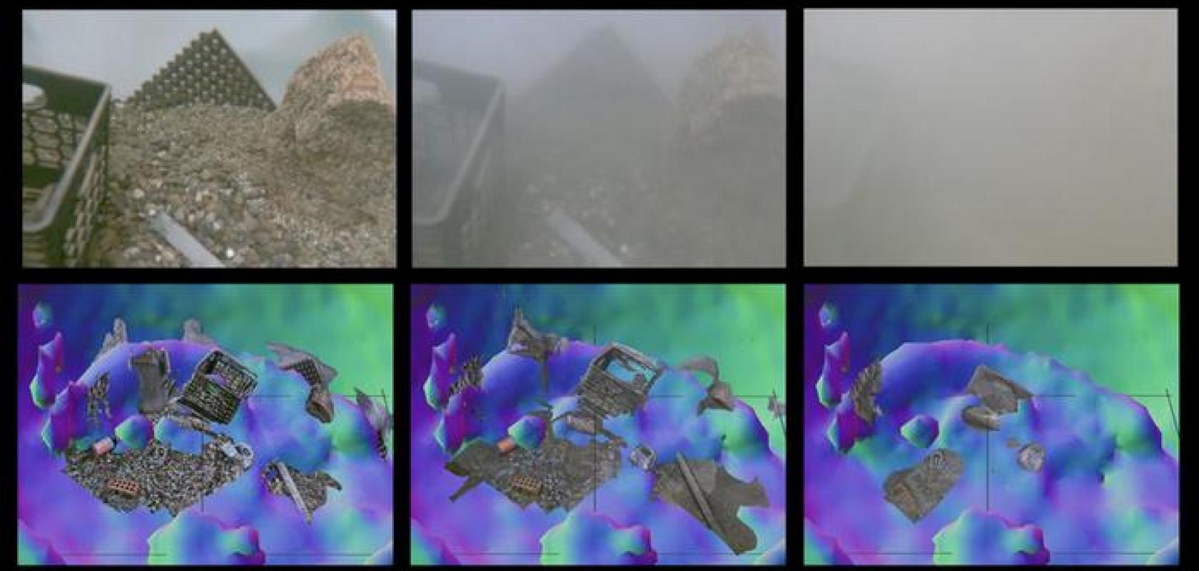Comparison of 3D mapping in varied underwater visibility tests
