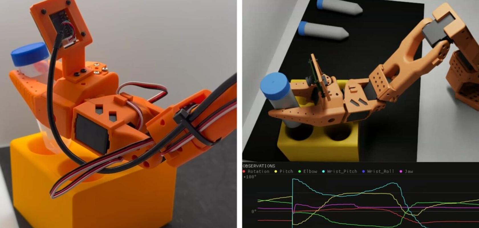 Vision language action model enabled robot