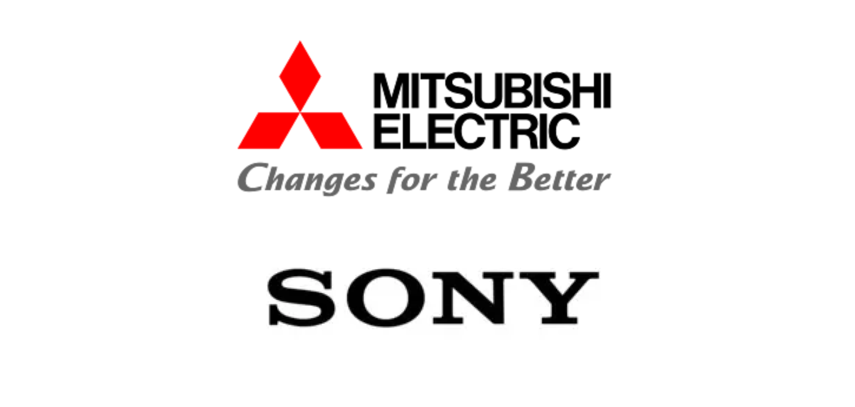 Mitsubishi Electric and Sony logos