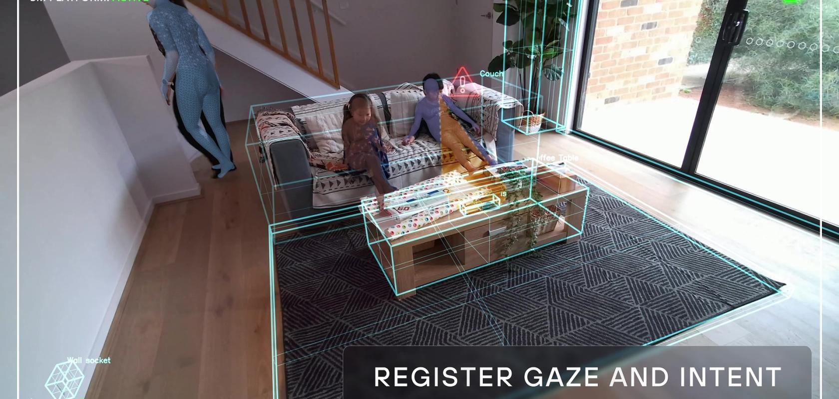 People sat on sofa viewed through Seeing Machines Physical AI Platform