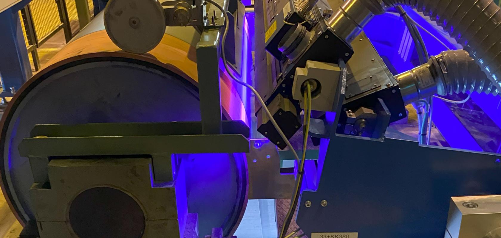 machine vision inspection system on galvanised steel production line