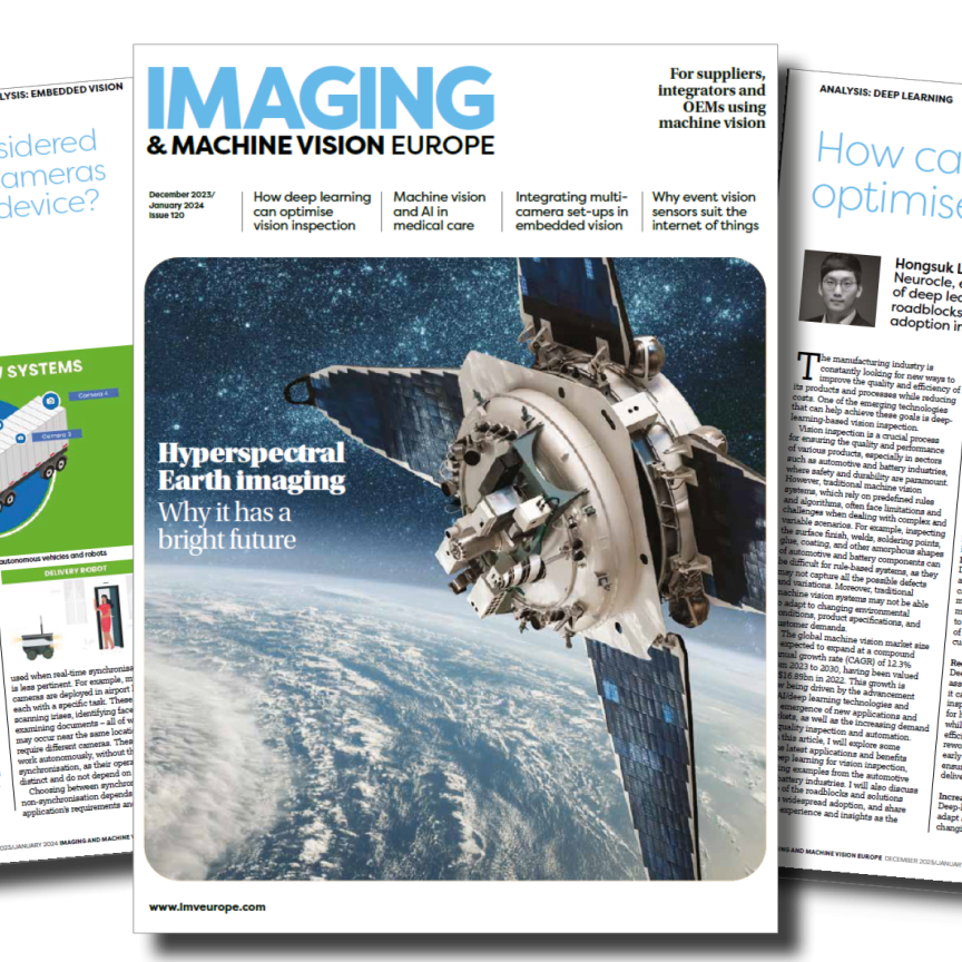 Imaging and Machine Vision Europe magazine cover December2023/January2024