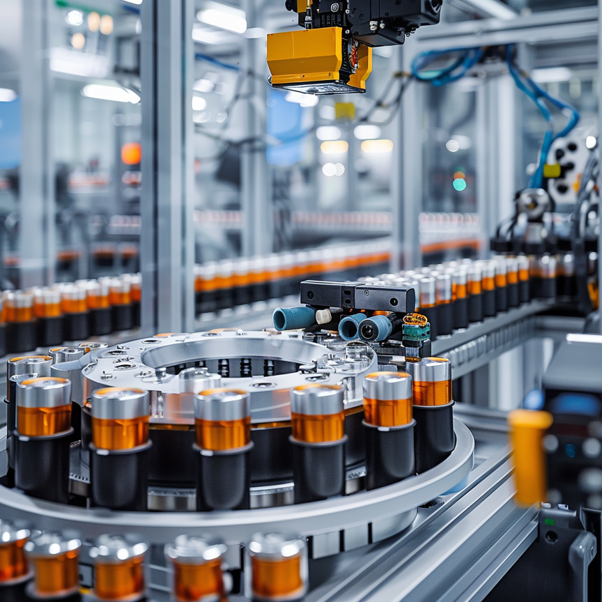 Exemplary illustration of automated battery inspection