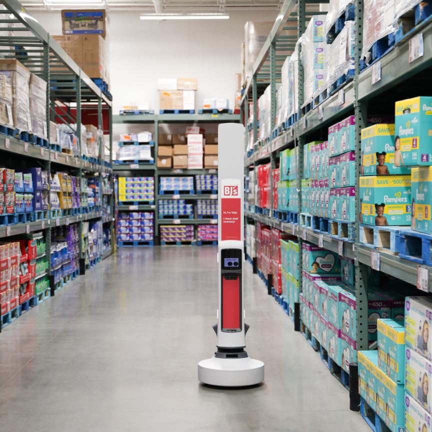 Simbe’s Tally Spot autonomous robot at BJ’s Wholesale Club