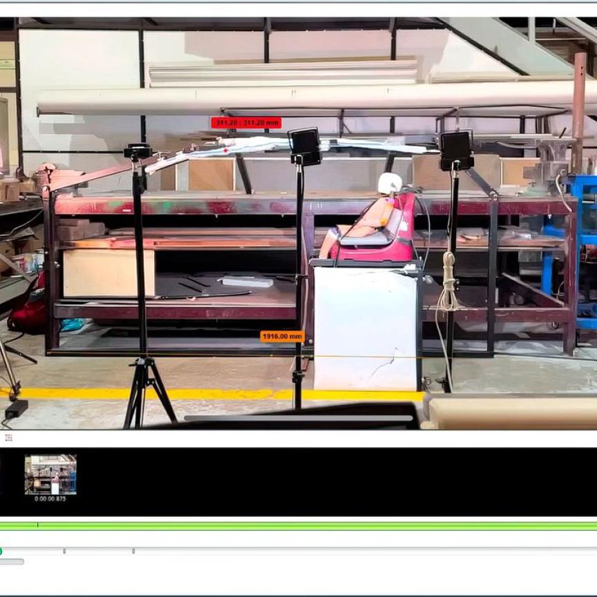 Non-destructive crash test system