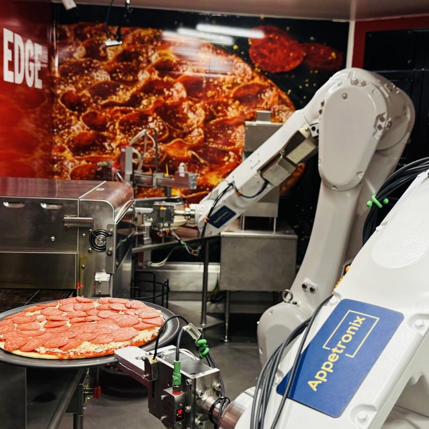 Autonomous pizza-making robot