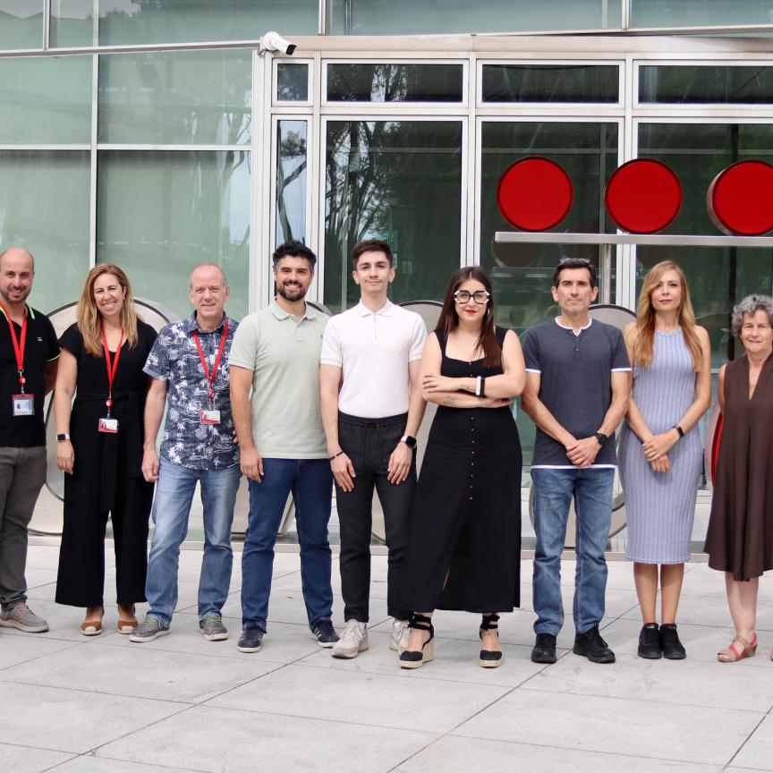 (l-r): David del Río-Aledo, Rubén Mota, Fátima Sánchez-Cabo, Carlos Torroja, Daniel Morales-Cano, Raúl Izquierdo-Serrano, Paula Nogales, Jesús Mateo, Leticia González-Cintado, Laura Carramolino and Ana Dopazo