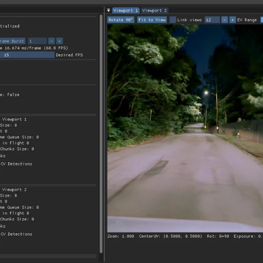 Real-time visualisation, capture and processing using Ubicept Toolkit