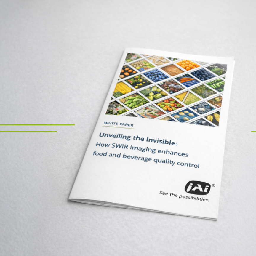 Image of the cover of a white paper called: Unveiling the invisible: How SWIR imaging enhances food and beverage quality control 