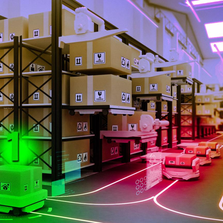 warehouse AMRs traffic