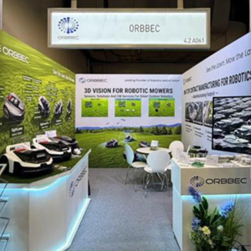 Orbbec booth at spoga+gafa 2026 in Cologne, Germany