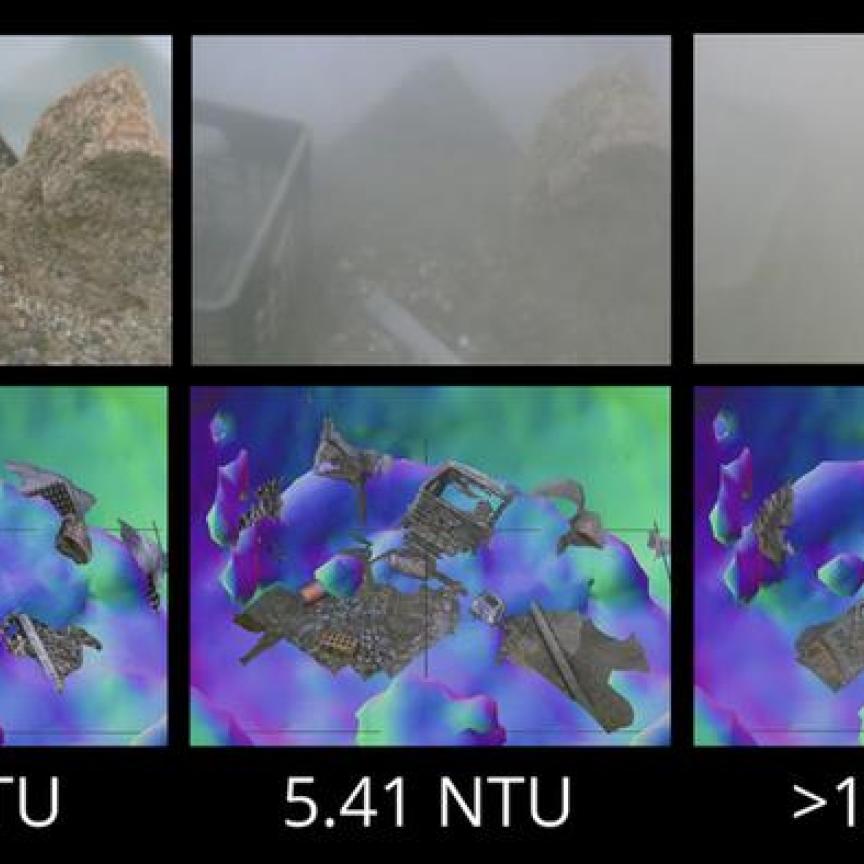 Comparison of 3D mapping in varied underwater visibility tests