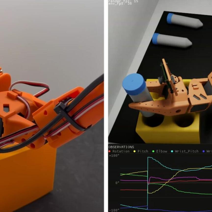 Vision language action model enabled robot