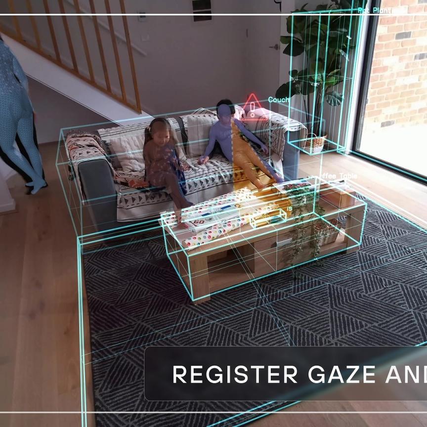 People sat on sofa viewed through Seeing Machines Physical AI Platform