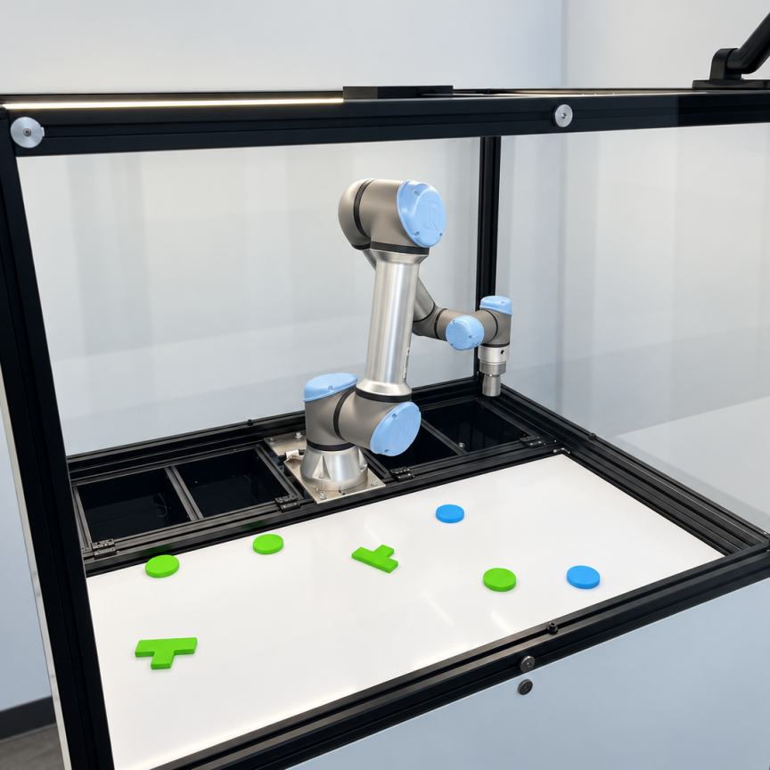 vision guided robotic arm cell demonstration