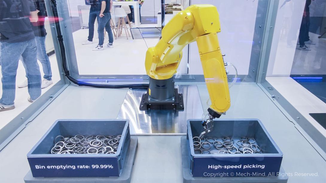 One of Mech-Mind's demos at automatica 2025